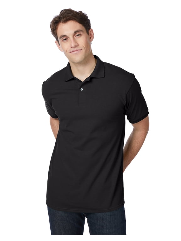 EcoSmart Men's Polo Shirt (Big & Tall Sizes Available) Black XL