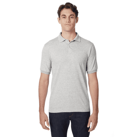 Hanes Men's EcoSmart Short Sleeve Jersey Polo Shirt, up to Size 6XL
