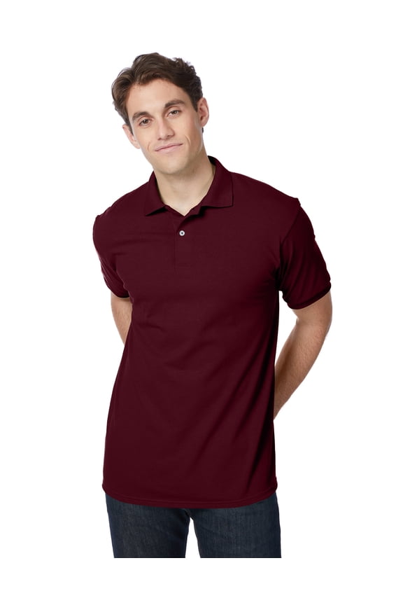 EcoSmart Men's Polo Shirt (Big & Tall Sizes Available) Maroon M