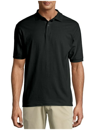  Hanes Boys' Little Short Sleeve Eco Smart Jersey Polo, Black, x  Small: Clothing, Shoes & Jewelry