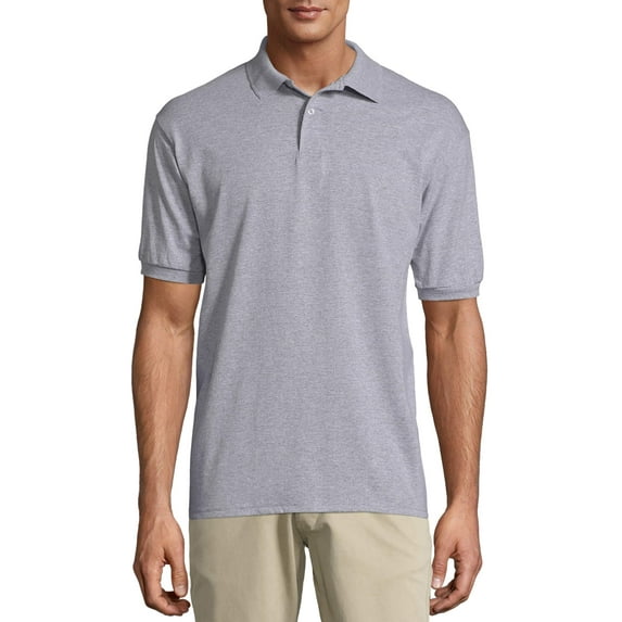 Hanes Men's EcoSmart Short Sleeve Jersey Polo Shirt
