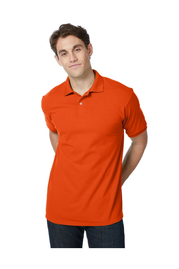 Polo Shirt Men's Cotton-Blend EcoSmart Jersey Golf Tee Sport Comfort Collared
