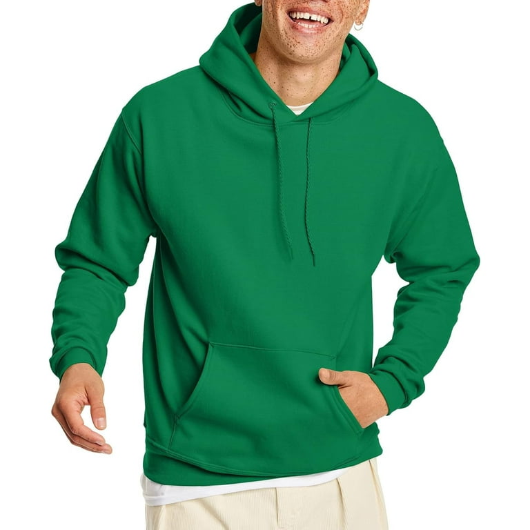 Hanes Men s Ecosmart Hoodie Midweight Fleece Sweatshirt Pullover Hooded Sweatshirt for Men X Large Kelly Green Walmart