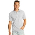 thumbnail image 1 of Hanes EcoSmart Men's Pocket Polo Shirt, 2-Pack White L, 1 of 3