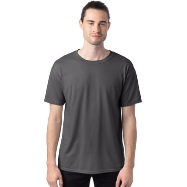 Hanes T-Shirt 4-Pack Mens Crewneck ComfortBlend EcoSmart Short Sleeve Lay Flat