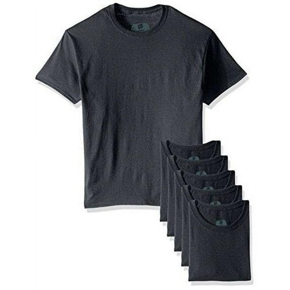 Hanes Men's Ecosmart T-Shirt Pack of 6, Charcoal Heather, XX-Large