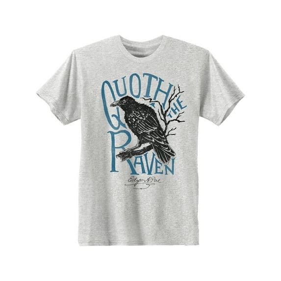 Hanes Men's Edgar Allen Poe Quoth The Raven Short Sleeve Graphic T-shirt