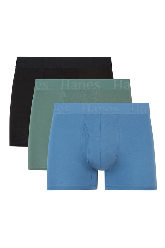 Originals Men's SuperSoft Trunk Underwear, 3-Pack, Sexy , Moisture Wicking, Neutrals Assorted L