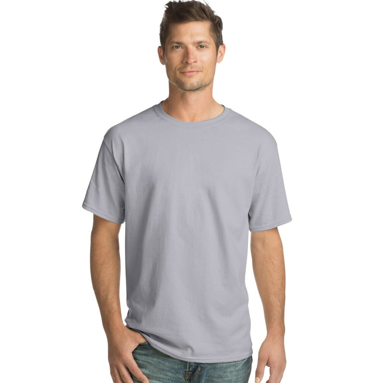 Hanes ComfortSoft Men's Short-Sleeve Crewneck T-Shirt 4-Pack Smoke Gray / XL