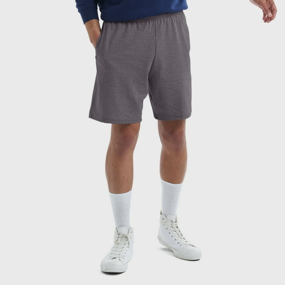 Hanes Men's Essentials Cotton Shorts With Pockets, 7.5" Inseam, Sizes S-4XL