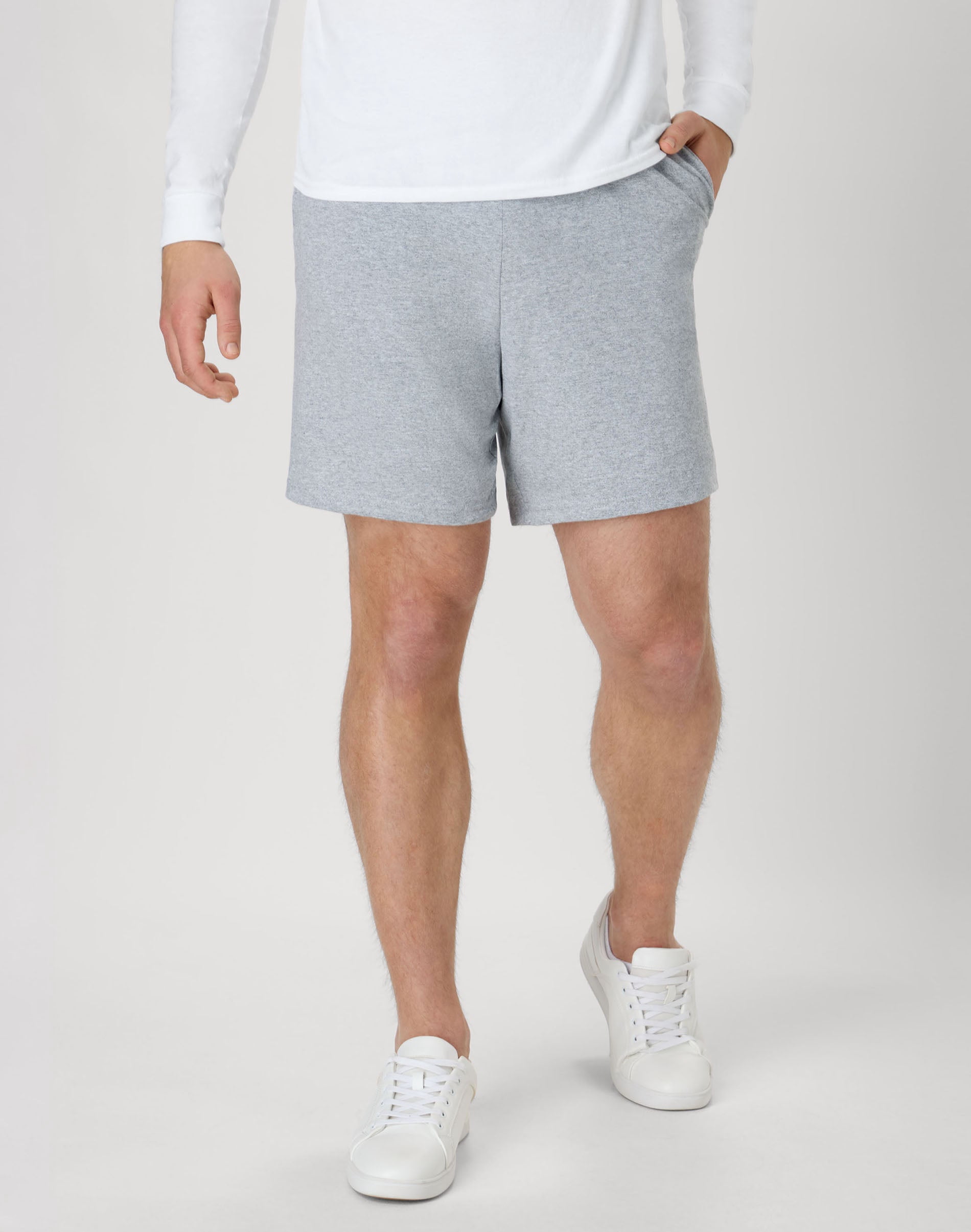 Hanes Essentials Men's Cotton Jersey Shorts with Pockets, 7.5