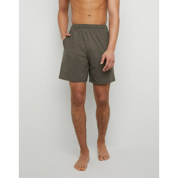 Hanes Essentials Men's Cotton Shorts With Pockets, 7.5" Camo Green XL