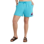 Hanes Explorer Unisex French Terry Shorts, Explore the Outdoors, 6" Summer Splash M