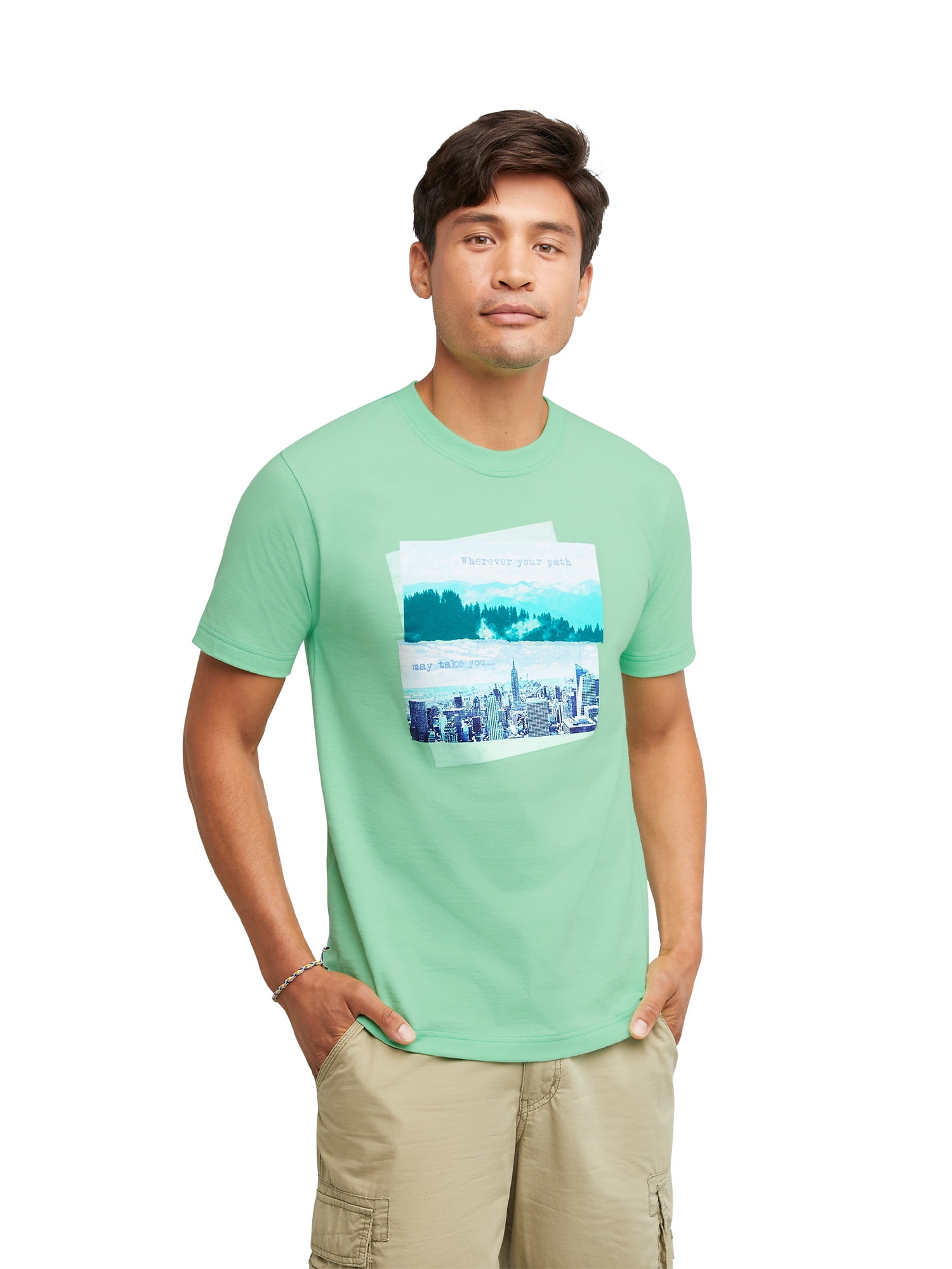 Hanes Men's Explorer Nature And City Short Sleeve Graphic Tee, Sizes XS-2XL  