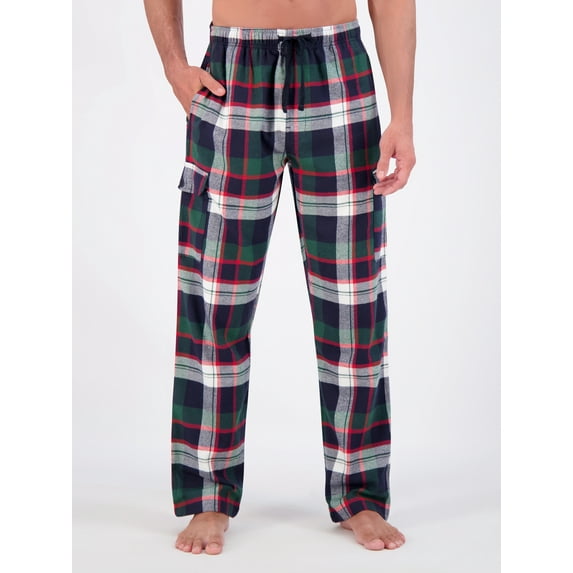 Hanes Men's Flannel Lounge Pajama Pants with Cargo Pockets, Sizes S-XL