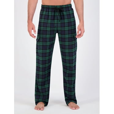 Hanes Men's Flannel Lounge Pajama Pants with Cargo Pockets, Sizes S-XL