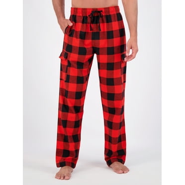 Hanes Men's Flannel Lounge Pajama Pants with Cargo Pockets, Sizes S-XL