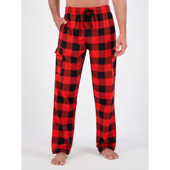 Hanes Men's Flannel Lounge Pajama Pants with Cargo Pockets, Sizes S-XL
