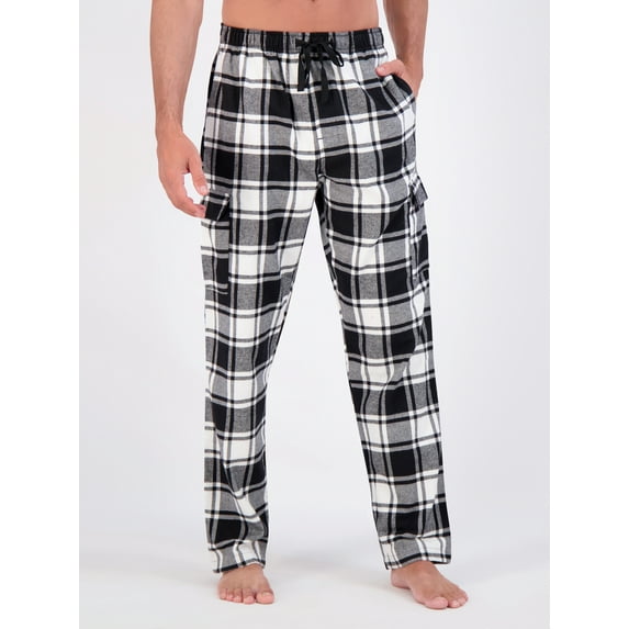 Hanes Men's Flannel Lounge Pajama Pants with Cargo Pockets, Sizes S-XL