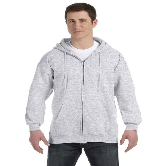 Hanes Men's Fleece Full Zip Pouch Pockets Hoodie, Style F280