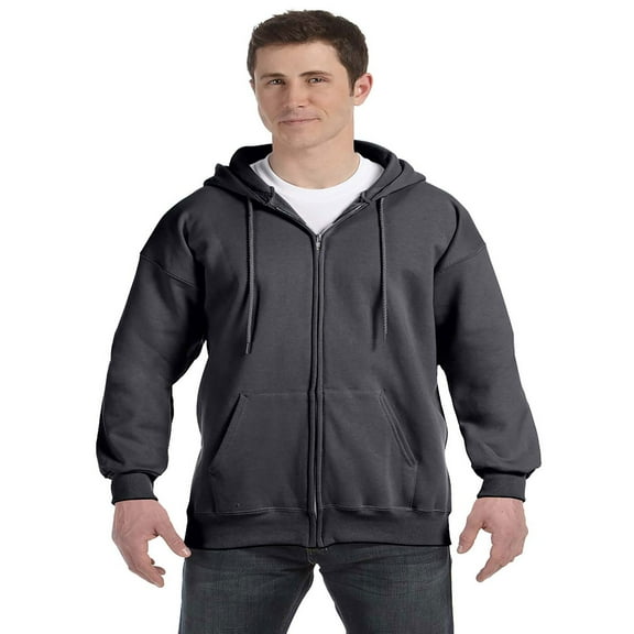 Hanes Men's Fleece Full Zip Pouch Pockets Hoodie, Style F280