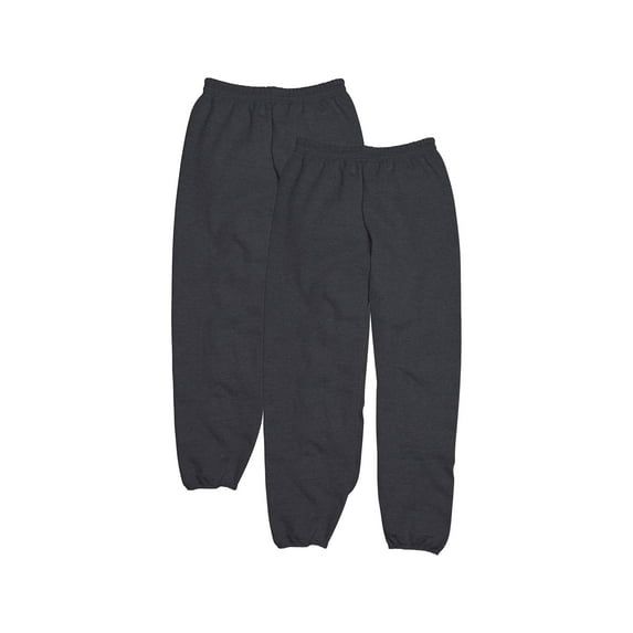 Hanes Men's Fleece Sweatpants 2-Pack EcoSmart Fleece Perfect Fit 32" inseam