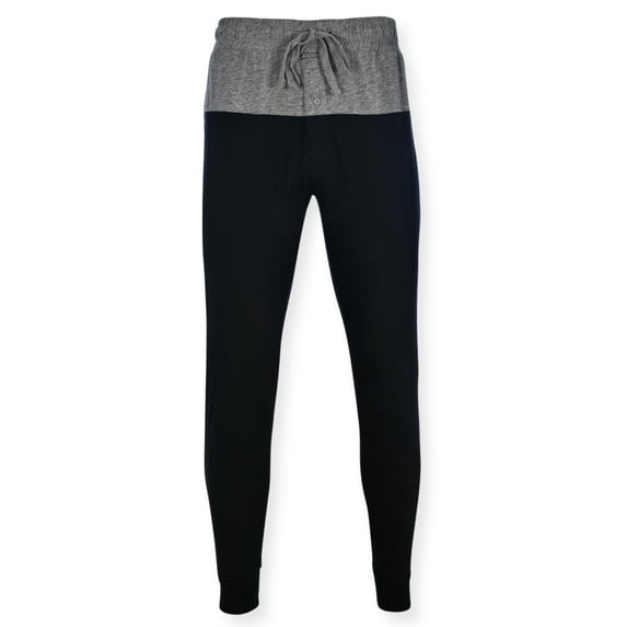 Hanes Men's French Knit Terry Jogger Sleep Pant, Black, Large