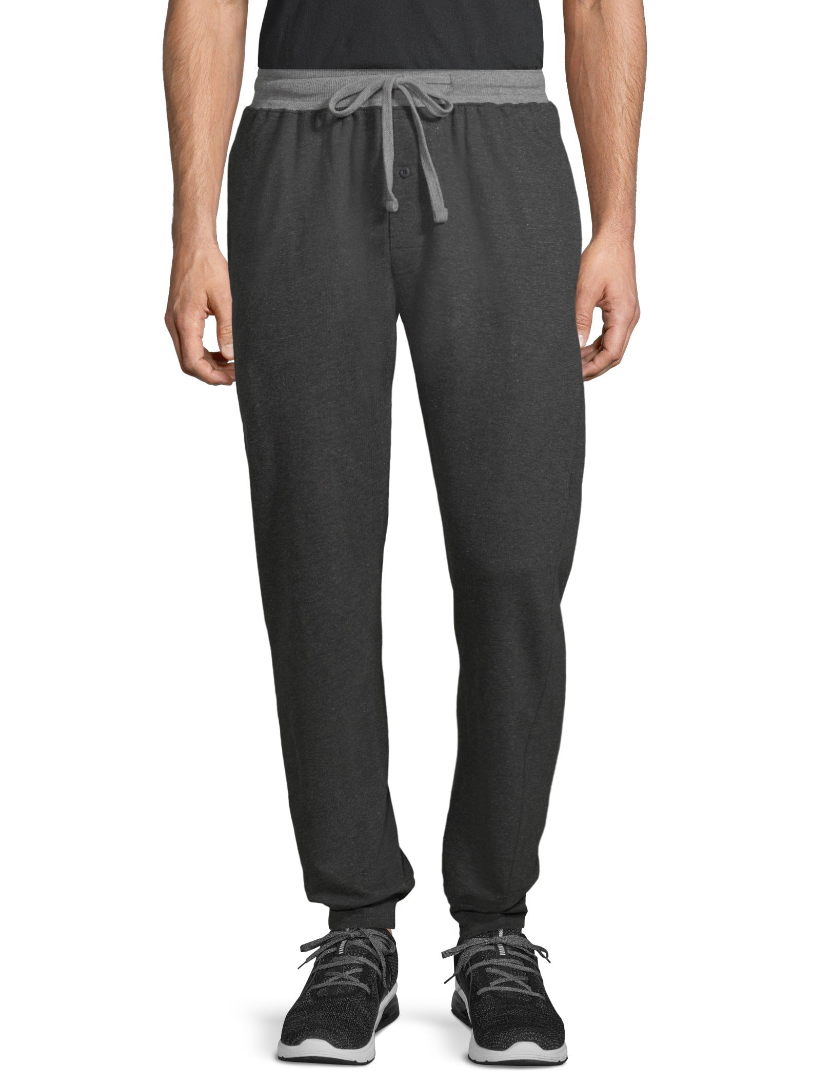 Hanes Men's French Knit Terry Jogger Sleep Pant, Charcoal, Large