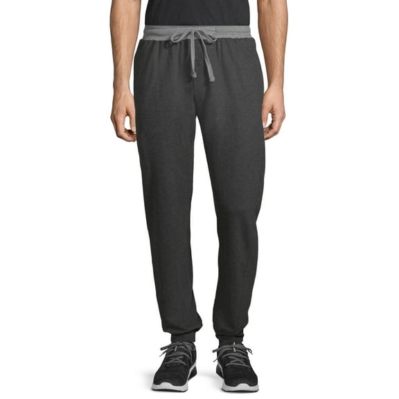 Hanes Men's French Knit Terry Jogger Sleep Pant, Charcoal, Large