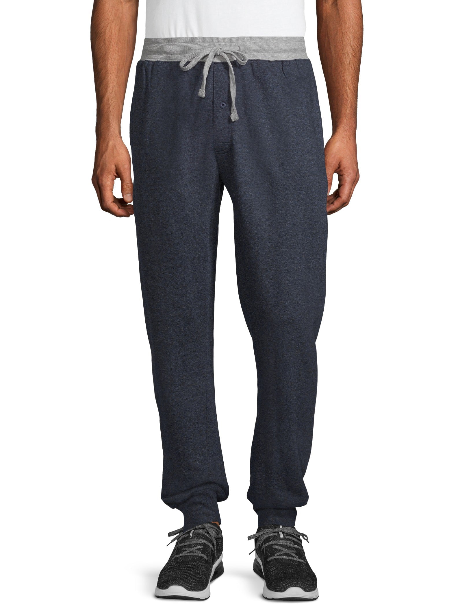 Hanes Men's French Knit Terry Jogger Sleep Pant, Navy, XLarge