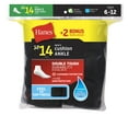 thumbnail image 1 of Hanes Men's Fresh IQ Ankle Cushion Socks, 12 + 2 Bonus Pack, 1 of 2