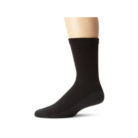 Hanes Men's FreshIQ Cushion Crew Socks, Black, 10-13 (Shoe, Black, Size 10.0