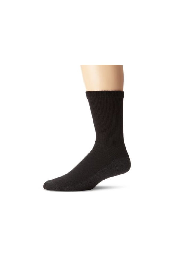 Men's FreshIQ Cushion Crew Socks, Black, 10-13 (Shoe, Black, Size 10.0