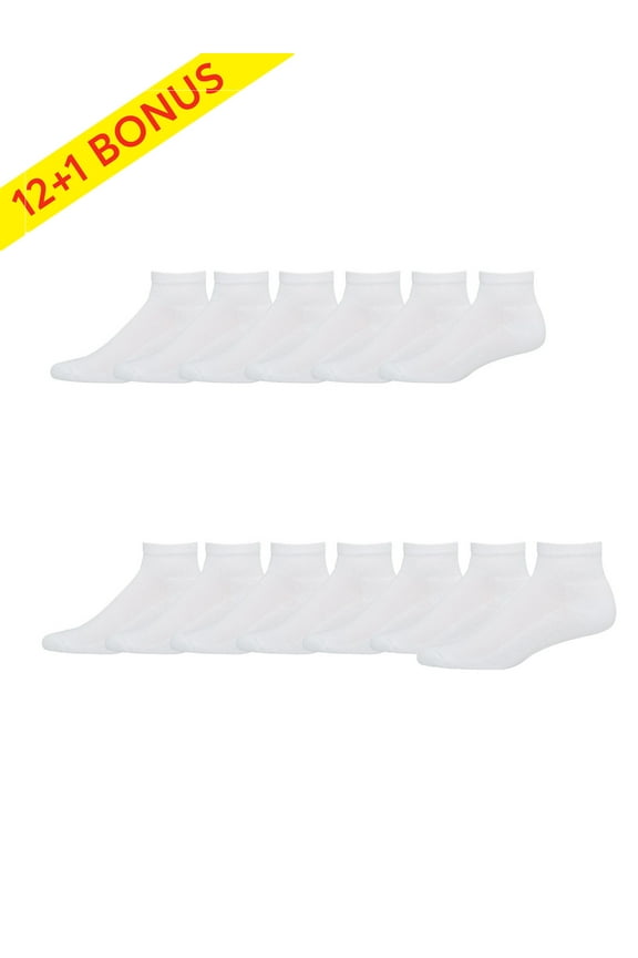 Men's FreshIQ X-Temp Active Cool Ankle Socks, 12 + 1 Bonus Pack