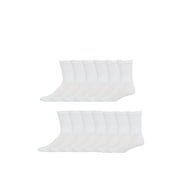 Hanes Men's FreshIQ X-Temp Active Cool Crew Socks, 12 + 1 Bonus Pack