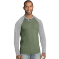 thumbnail image 1 of Hanes Men's FreshIQ X-Temp Colorblock Long-Sleeve Raglan Henley Tee, 1 of 3