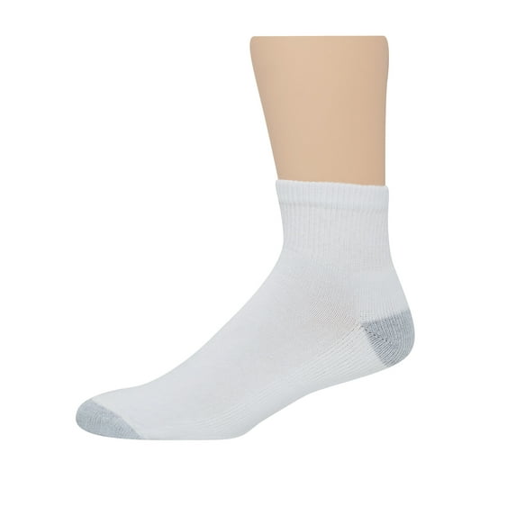 Hanes Men's Full Cushion White Ankle Socks, 20 Pack