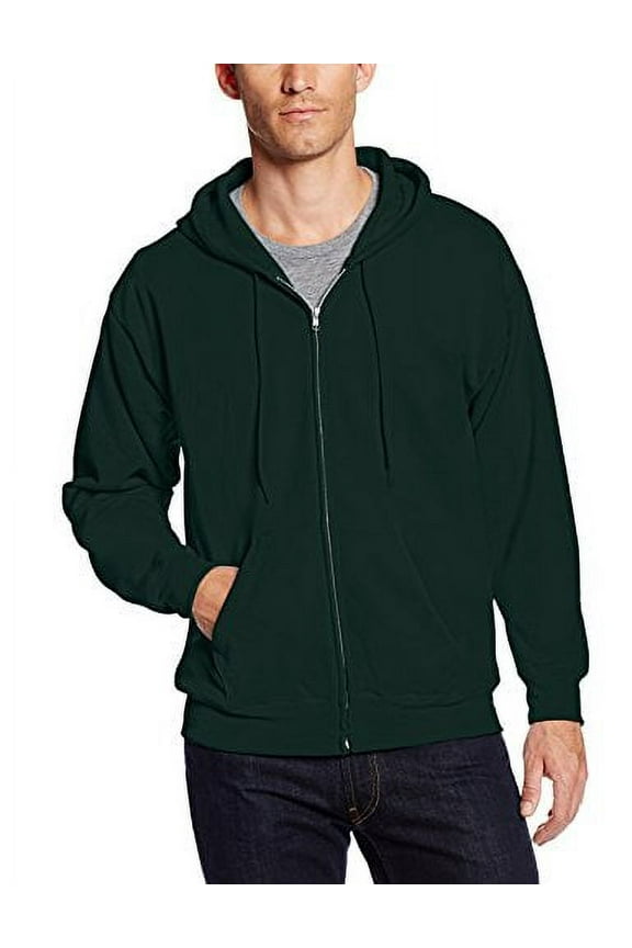 Men's and Big Men's Ecosmart Fleece Full Zip Hooded Jacket, up to Size 3XL