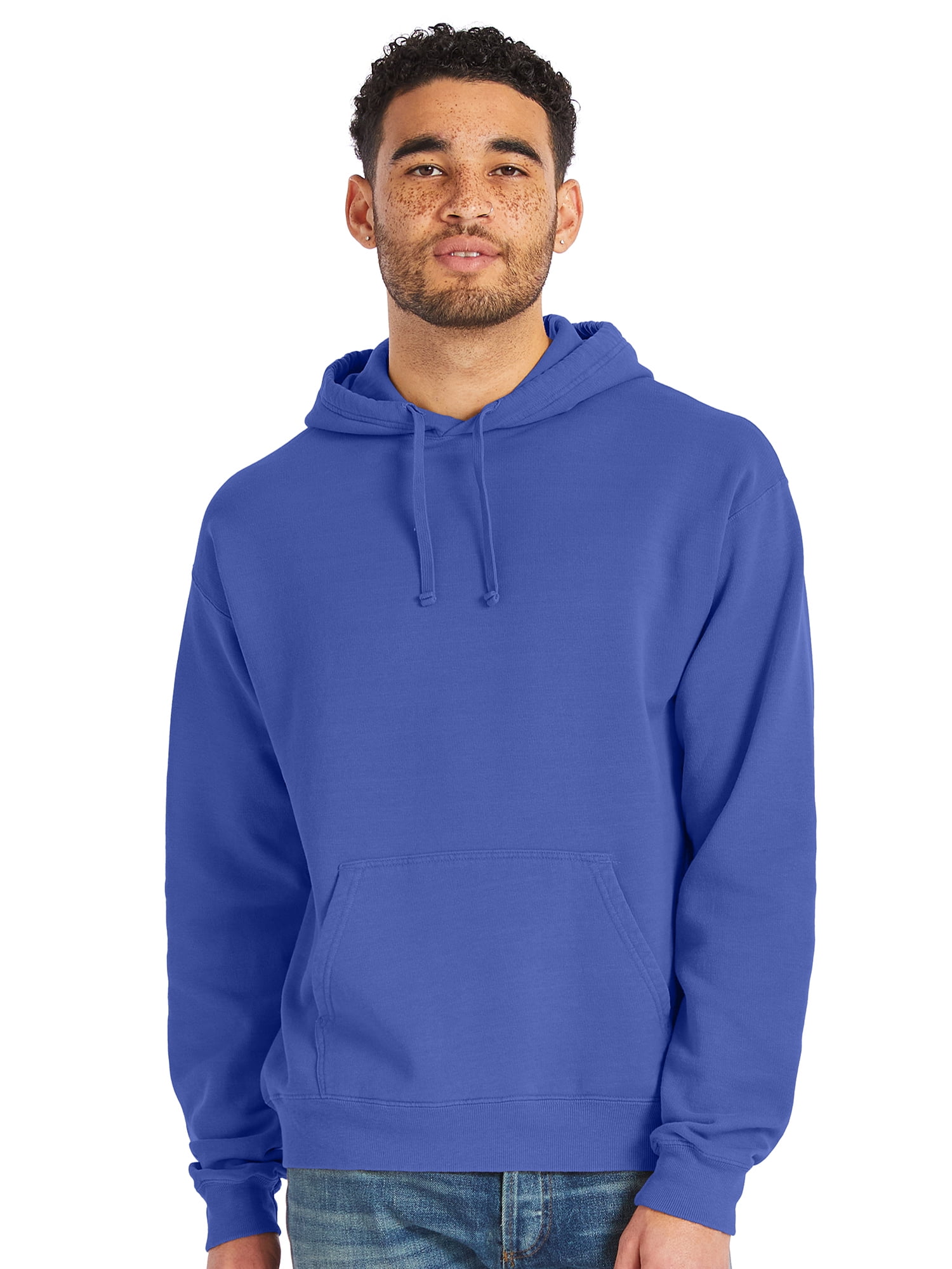 Hanes Men s Garment Dyed Fleece Hoodie Sweatshirt Sizes S 3XL Walmart