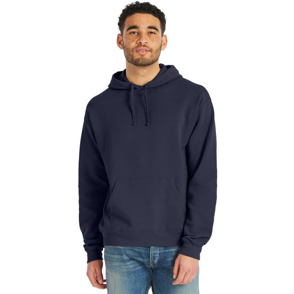 Hanes Men's Garment Dyed Fleece Hoodie Anchor Slate S