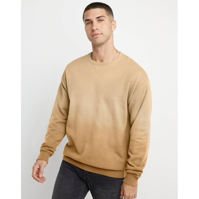 Hanes Sweatshirt Originals Men s Ombre Dye Crewneck V Notch 6 Colors sz S 3XL Walmart
