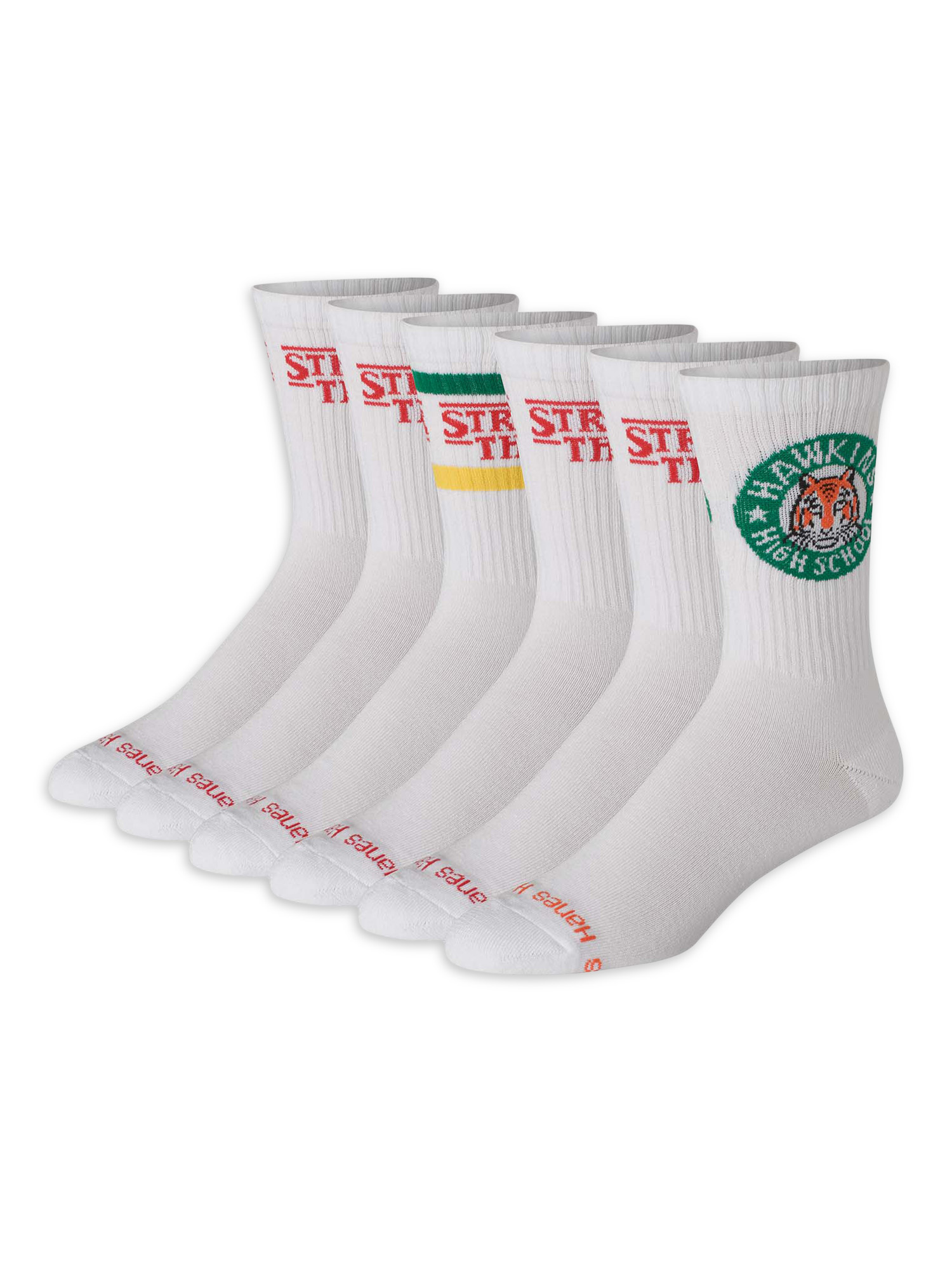 Hanes Men s Hawkins High Crew Socks 6 Pack Walmart