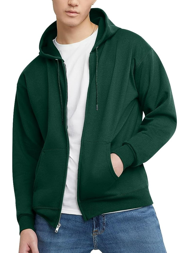 Hanes Men's Hoodie, EcoSmart Fleece Zip-Front Hooded Sweatshirt