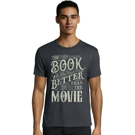 Hanes Men's Humor The Book Was Better Than The Movie Short Sleeve Graphic T-shirt