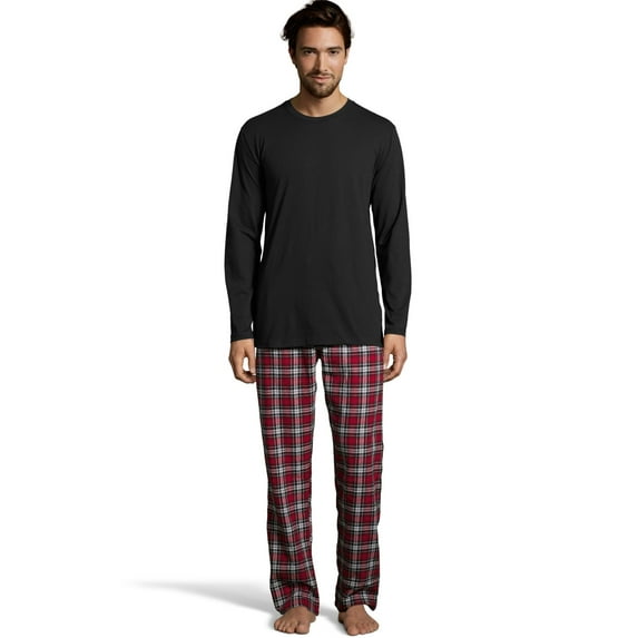 Hanes Men's Jersey Flannel Sleep Set