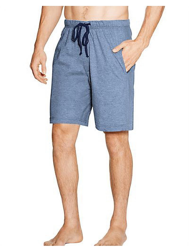 Hanes Men's Jersey Lounge Drawstring Shorts with Logo Waistband 2-Pack