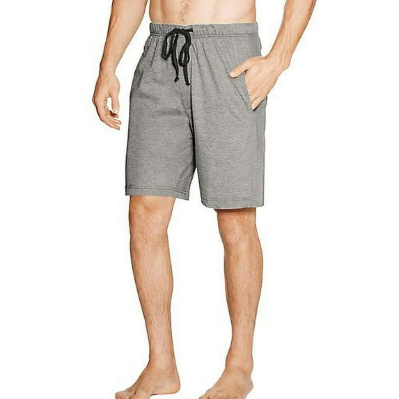 Hanes Men's Jersey Lounge Drawstring Shorts with Logo Waistband 2-Pack