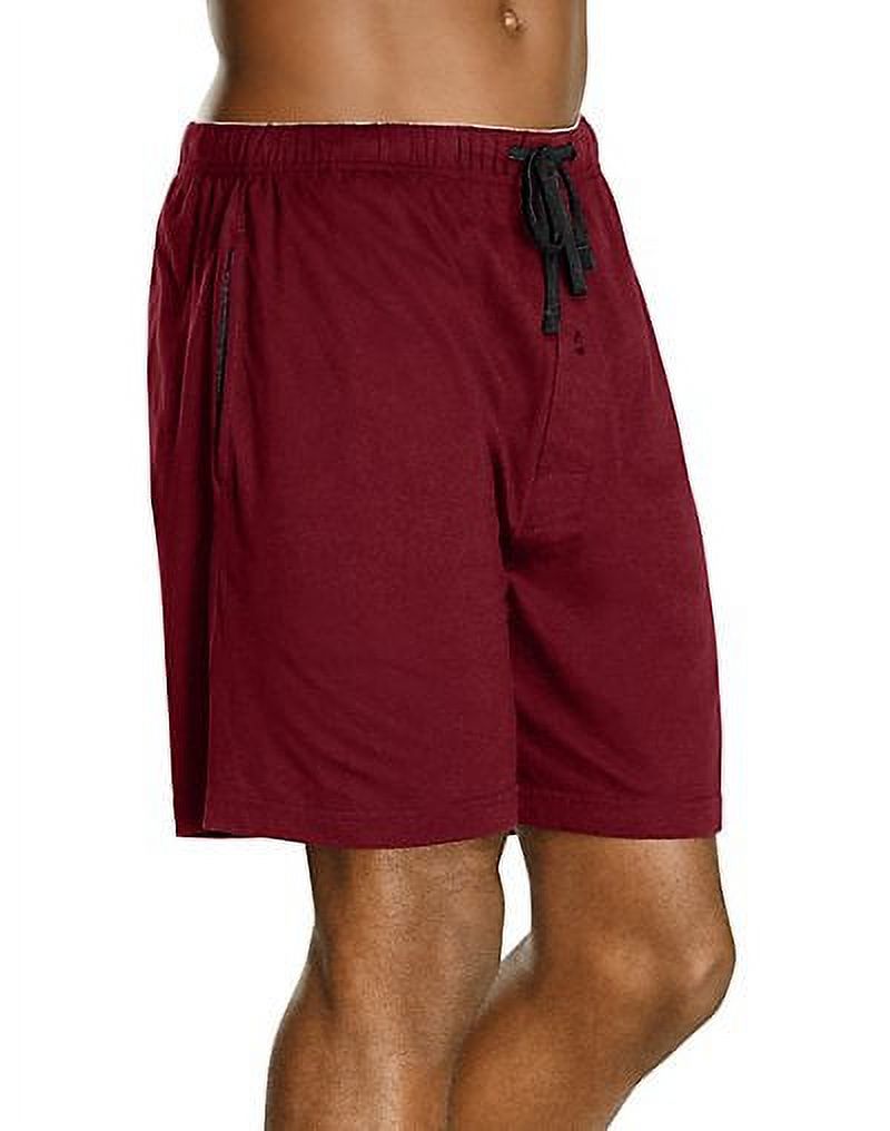 Hanes Men's Jersey Lounge Drawstring Shorts with Logo Waistband 2-Pack - image 1 of 4