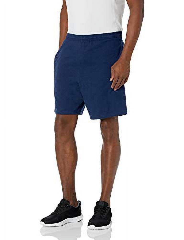 Hanes Men's Jersey Short with Pockets, Navy, Small - image 1 of 3