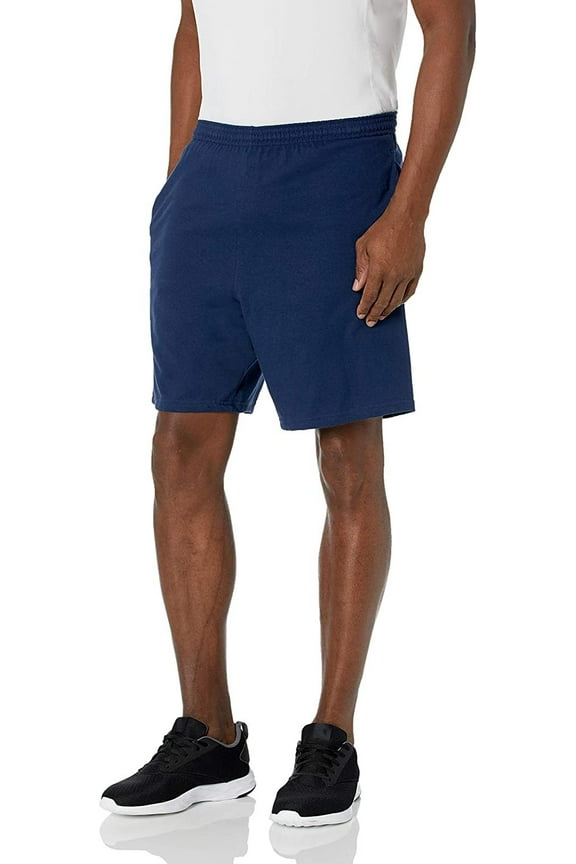 Men's Jersey Short with Pockets, Navy, X-Large